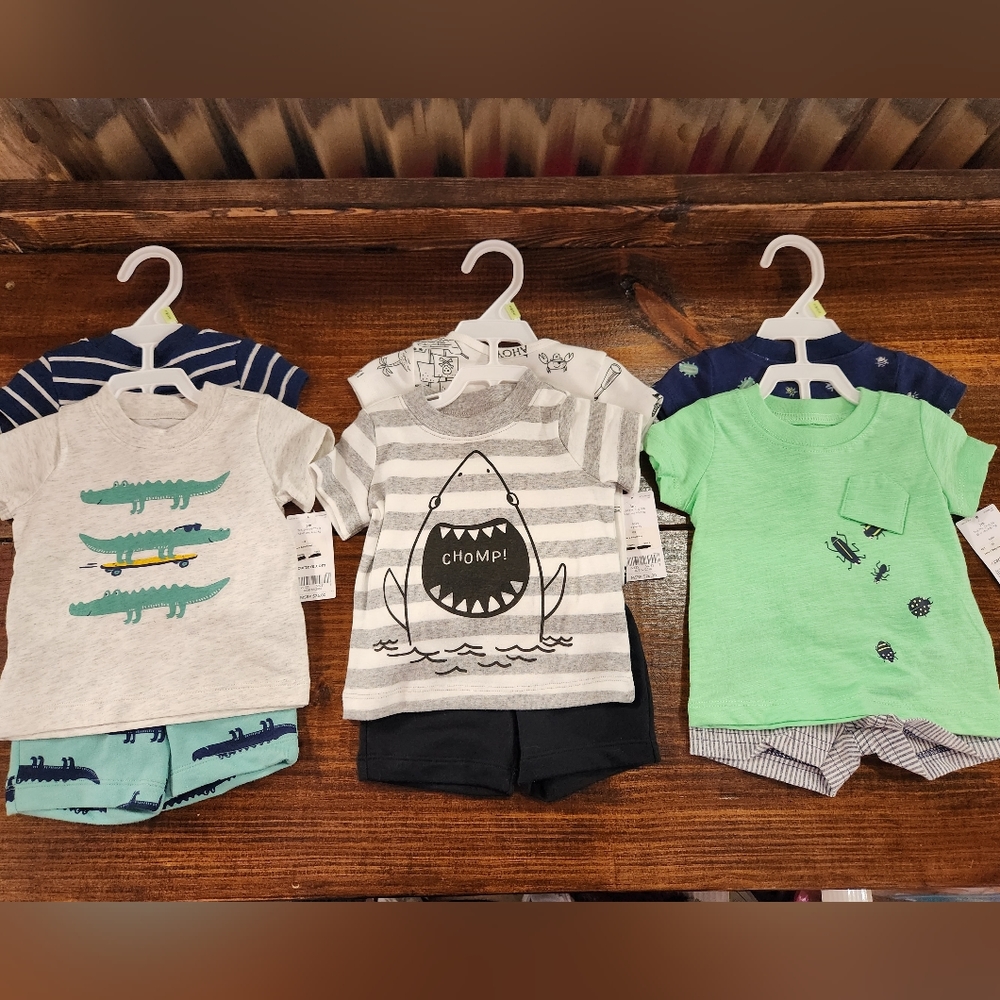 Lot of 3 Carter's 3 month Summer Outfits NWT
